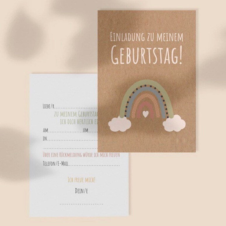 Einladungen Kindergeburtstag Regenbogen