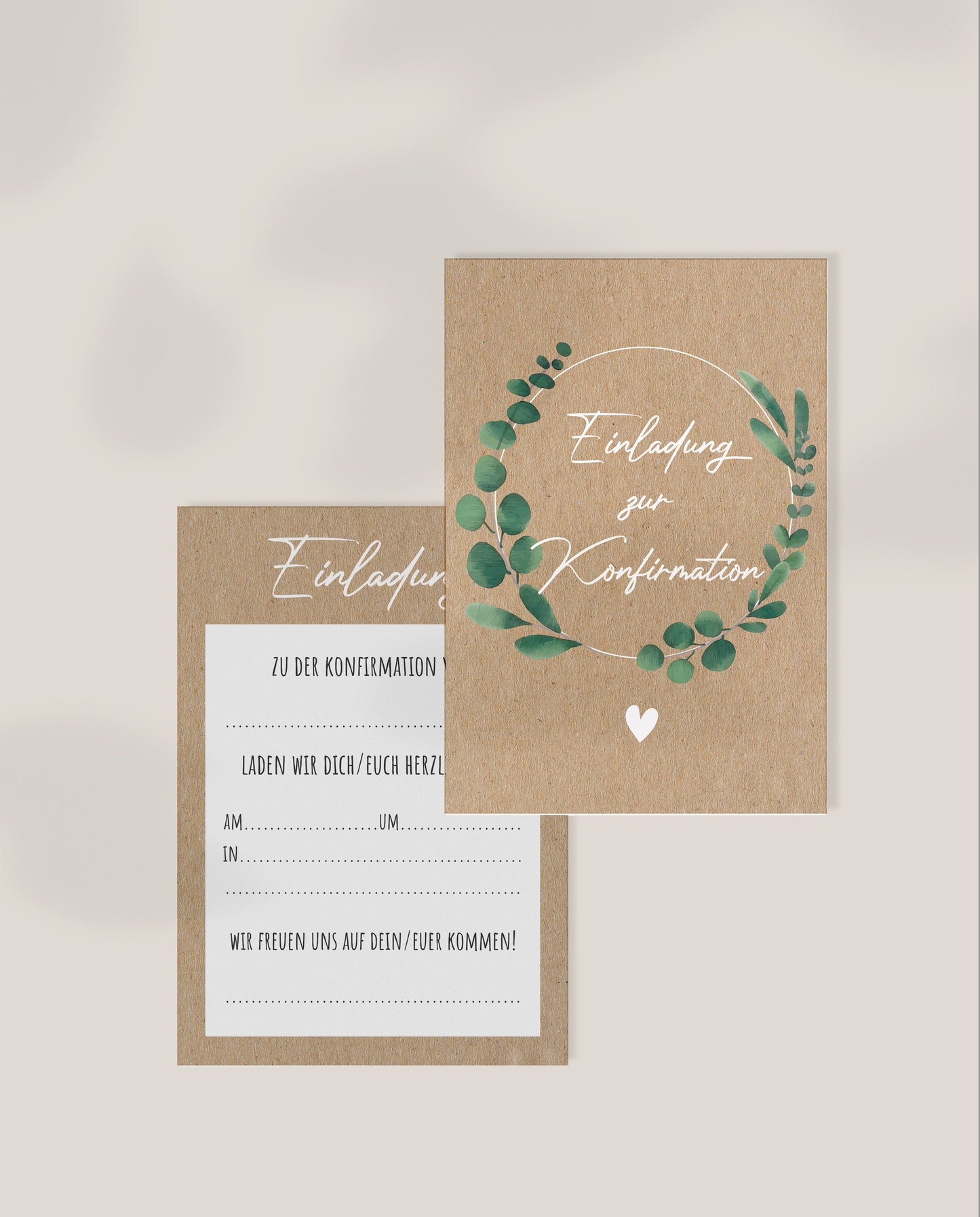 5er Set Einladung zur Konfirmation zum Ausfüllen